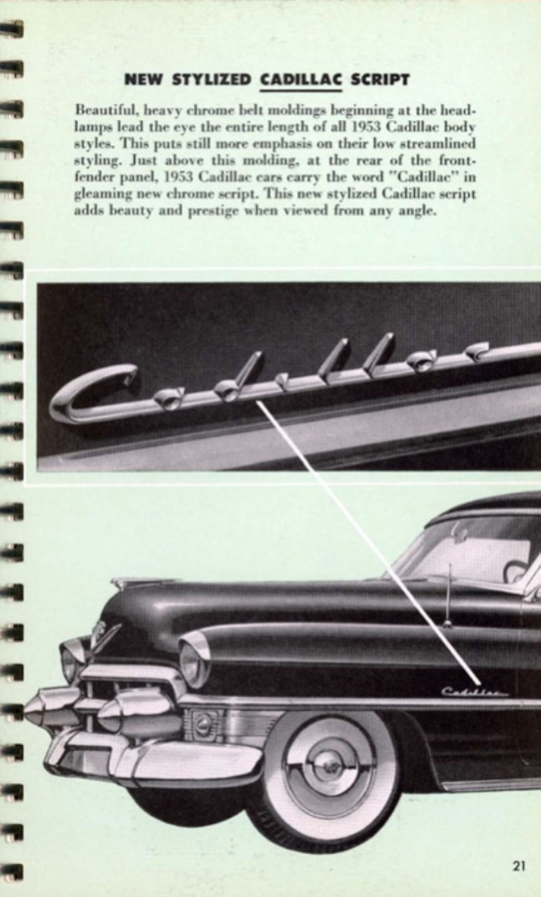 1953 Cadillac Salesmans Data Book Page 153